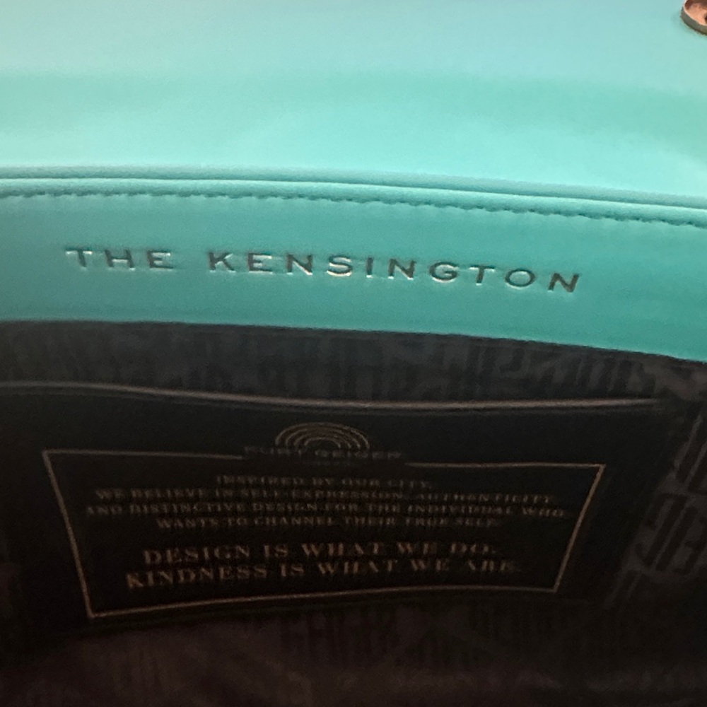 Kurt Geiger Turquoise Quilted Chain Shoulder Bag - Picture 4 of 12